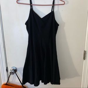 black skater dress